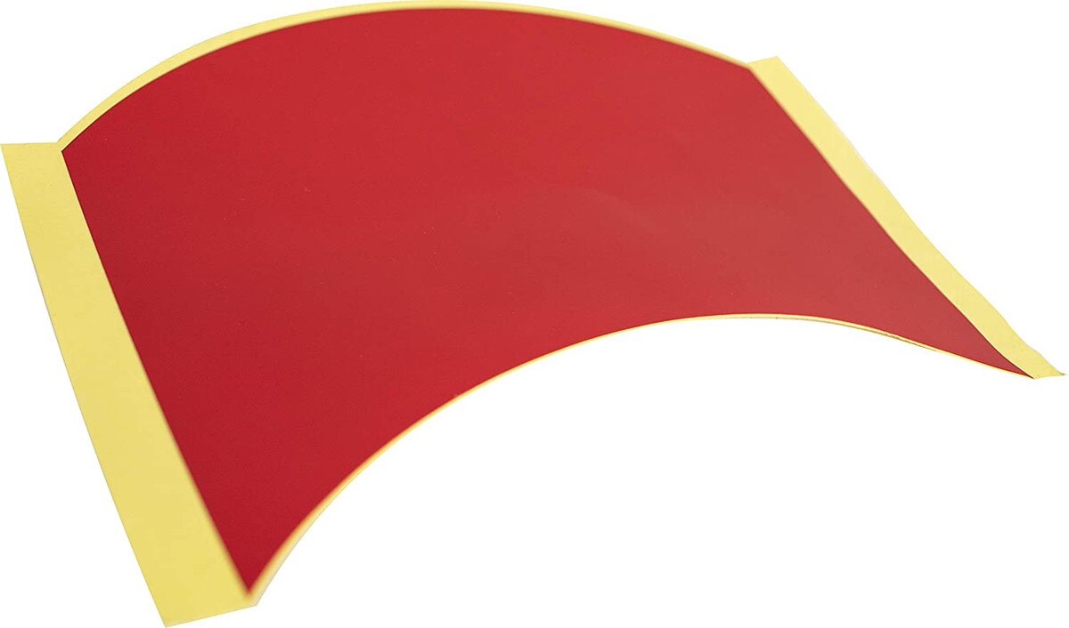 Butterfly Racket Sheet: Diagonal View of Red Sheet